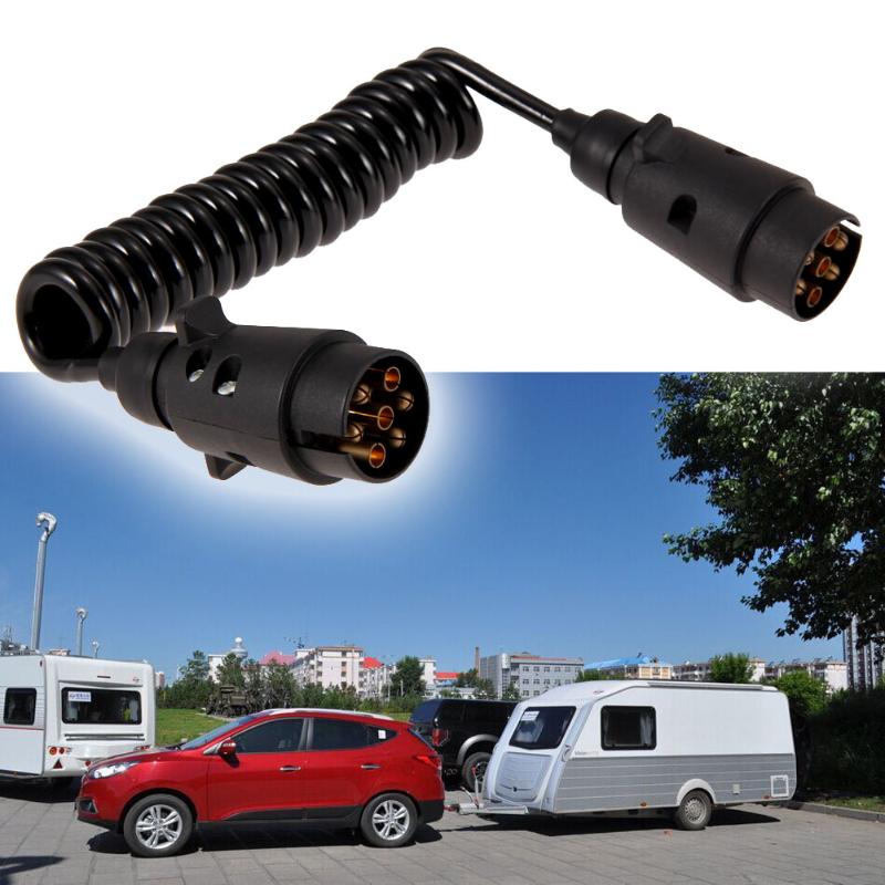 Professional 7 Pin Car Towing Trailer Cable Spring Trailer Couplings Circuit Plug Socket Tester Car  styling High Quality - ebowsos