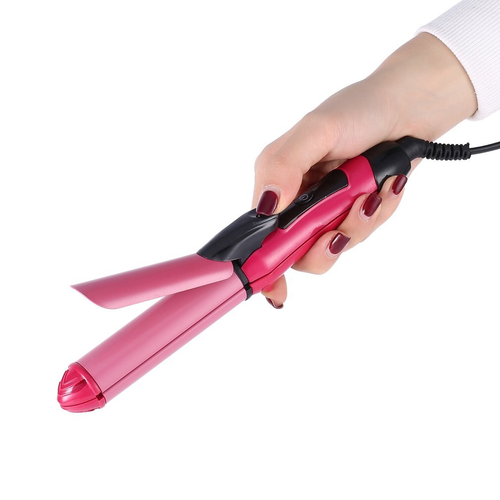 Professional Automatic Wet Dry Dual Use 2 In 1 35w Hair Straightener Curler AC220V/50Hz easy to operate - ebowsos