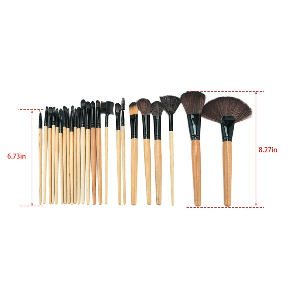 Professional Beauty Makeup Set Tool 15 Colors Face Concealer Contour Platte + 24pcs Pro Makeup Brushes  + 1 Cosmetic Sponge Puff - ebowsos