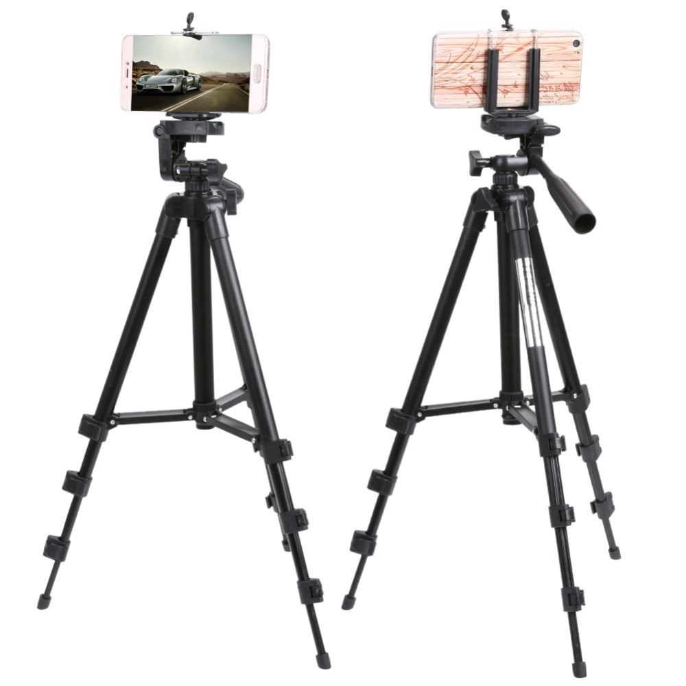 Professional Camera Tripod Photographic Travel Portable Tripod Fold Smart Phone Tripod for iPhone Samsung Galaxy With Carry Bag - ebowsos
