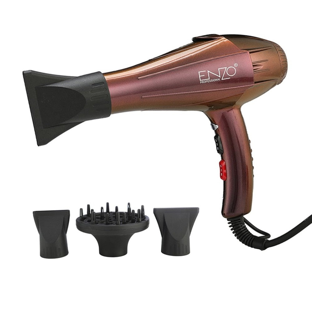 Professional Electric Hair Dryer Hair Blower Far Infrared Low Noise Hair Salon Styling Tools Blower Travel Home Use Eu plug - ebowsos