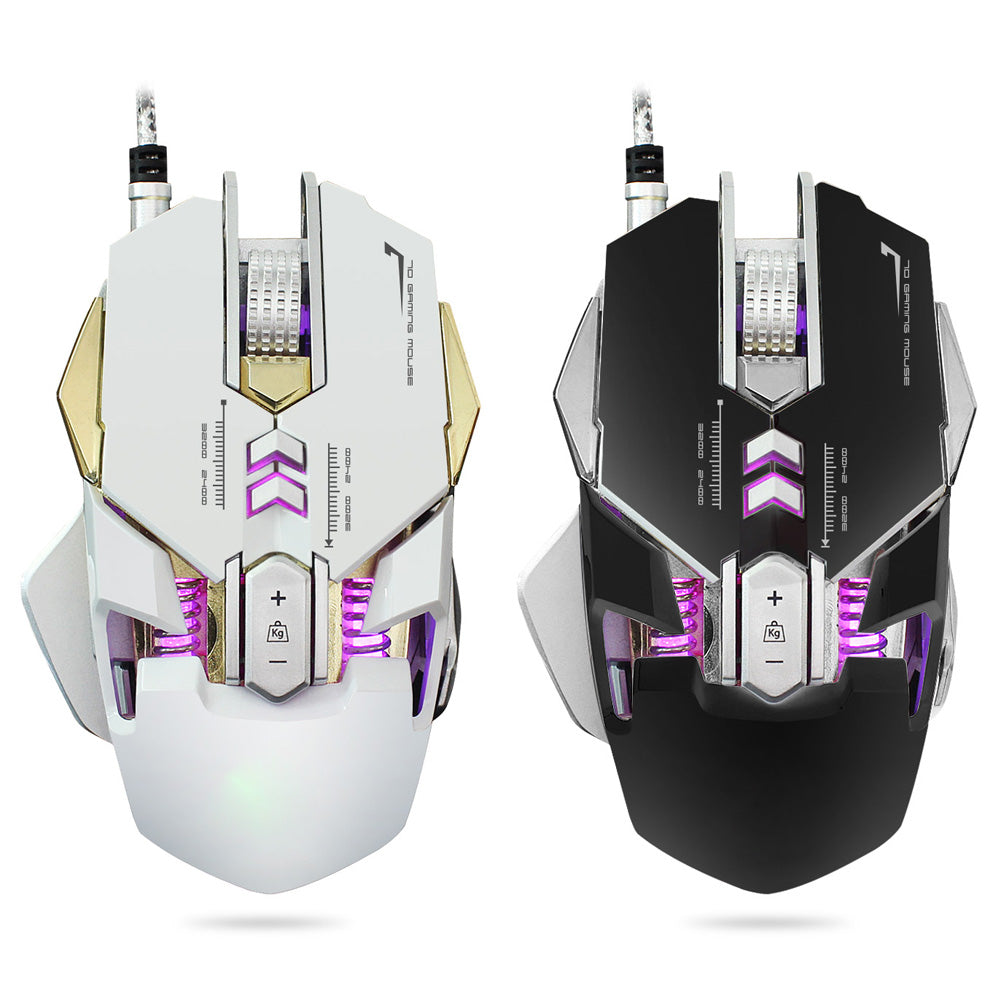 Professional Gaming Mouse 4 Level Adjustable 3200DPI 7 Keys Optical Programmable Cool LED light Wired Computer Gaming Mouse - ebowsos