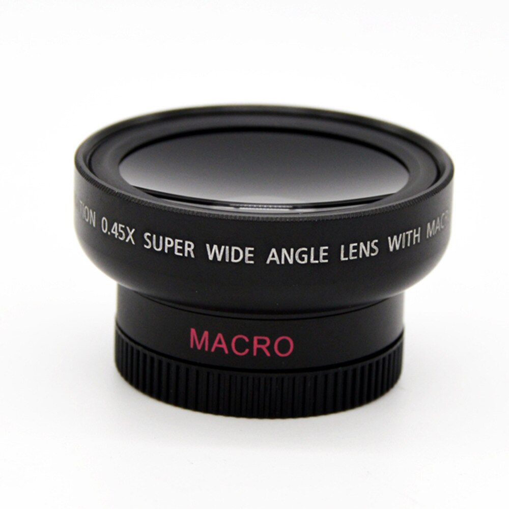Professional HD 37MM 0.45x Wide Angle Lens Macro Lens Macro Conversion Lens for Canon Nikon with Lens Bag - ebowsos