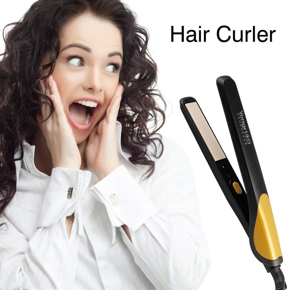 Professional Hair Curler Electric Hair Straightener Ceramic Curling Iron Instant Heating Up Hair Care & Styling Tool EU Plug - ebowsos