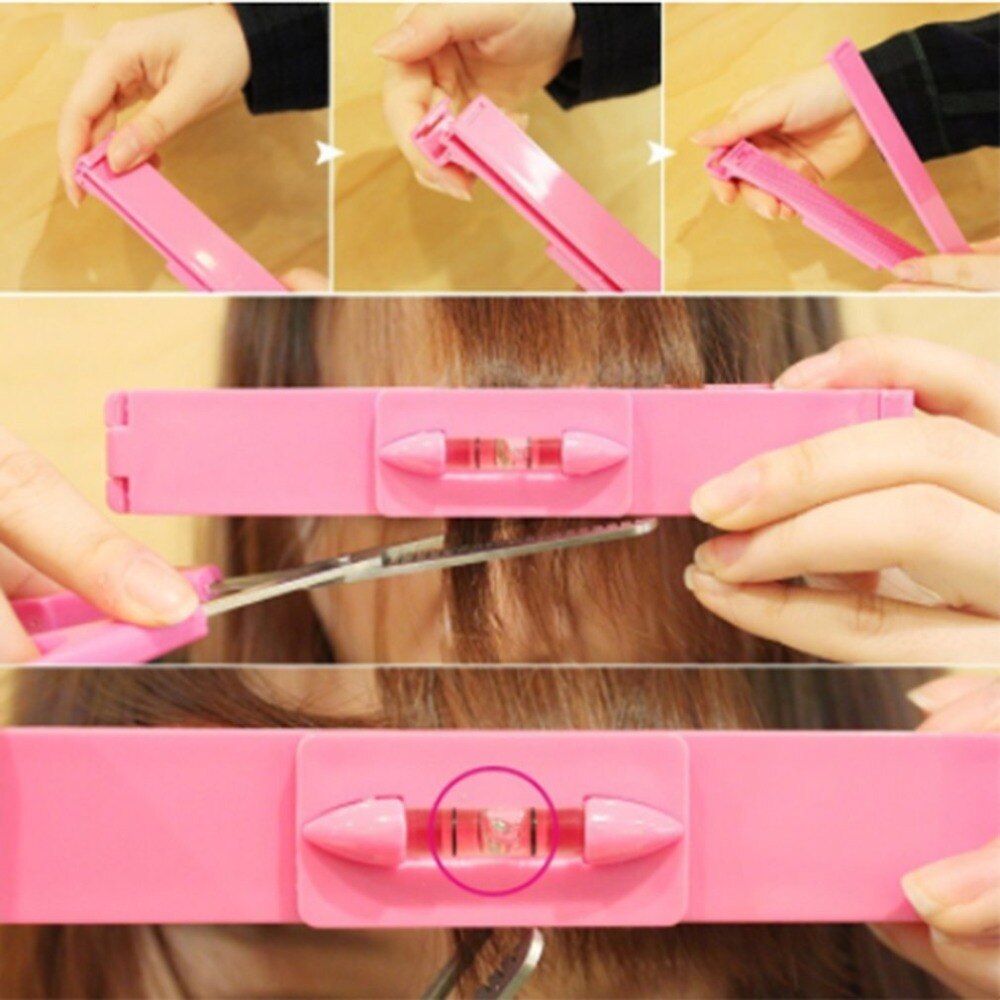 Professional Hair Cutting Guide Level Ruler Hair Bang Cutting Comb Hairstyle Trim Tool Guide Assistance Hair Styling Accessory - ebowsos