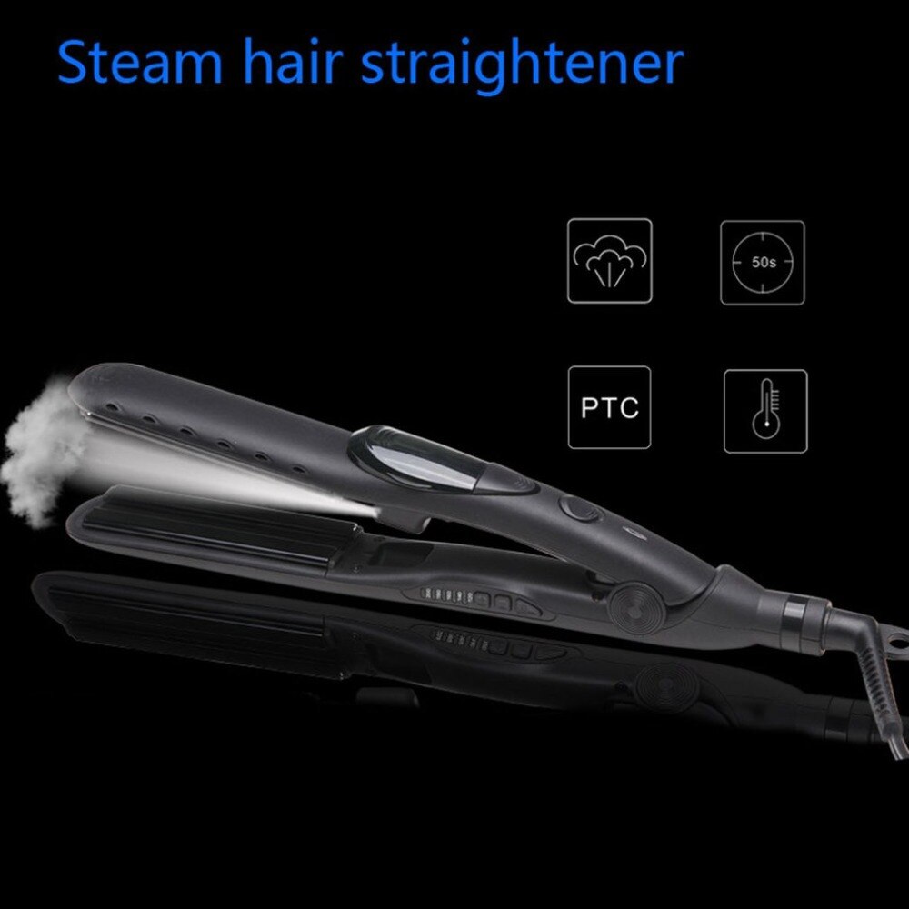 Professional Hair Straightener Salon Steam Flat Iron Straightening + Argan Oil For Both Dry & Wet Hair US PLUG - ebowsos