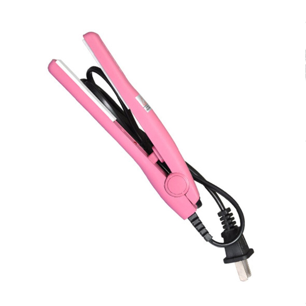 Professional Mini hair straightener Iron Pink Ceramic Electronic Hairs Straightening styling tools Home Use Big Sale - ebowsos