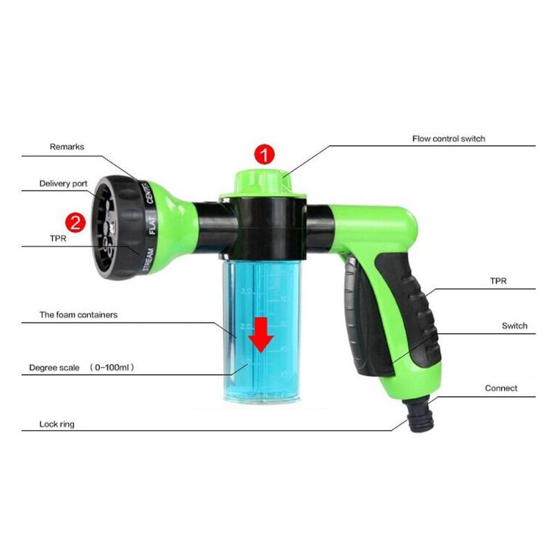 Professional Multifunction Car Styling Auto Foam Water Gun Car Washer Water Gun High Pressure Cleaning Car Washing Snow Foam Gun - ebowsos