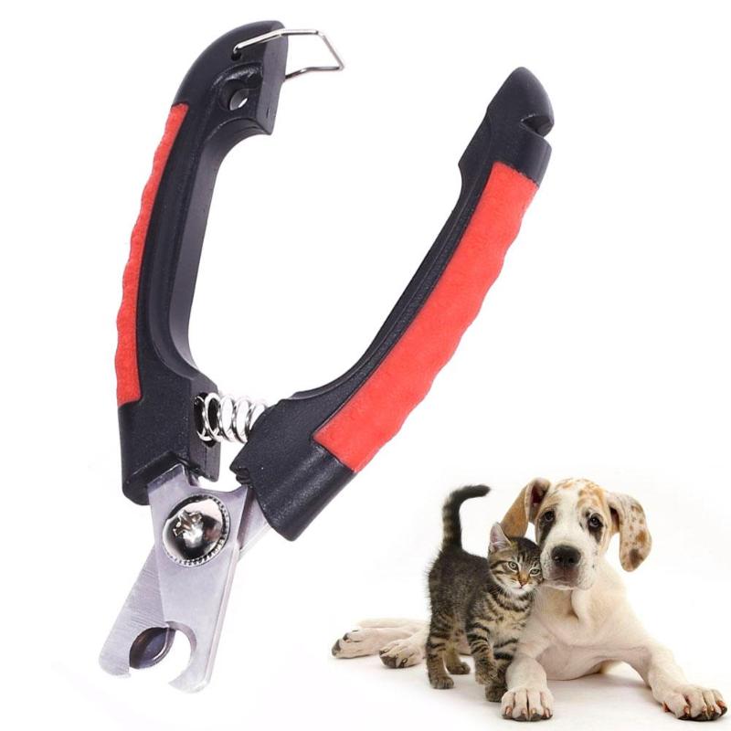 Professional Pet Dog Nail Clipper Cutter Stainless Steel Grooming Scissors Clippers for Animals Cats with Lock Dropshipping - ebowsos