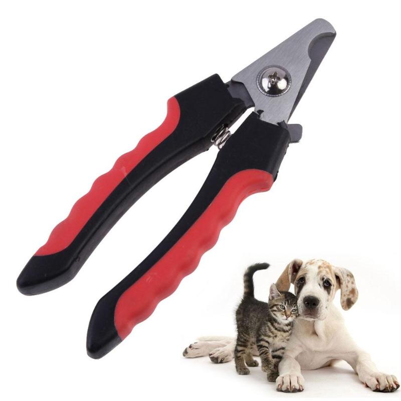 Professional Pet Dog Nail Clipper Cutter Stainless Steel Grooming Scissors Clippers for Animals Cats with Lock Dropshipping - ebowsos
