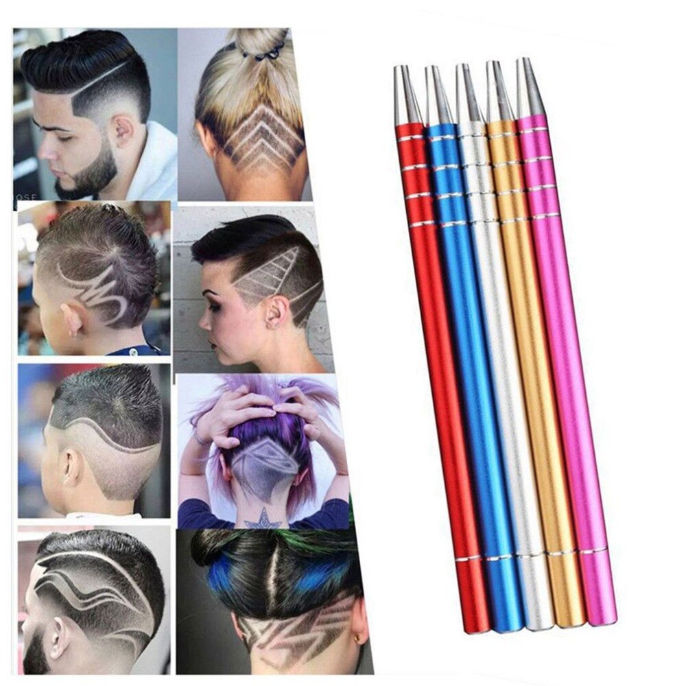 Professional Salon Hair Trimmer Hair Scissors Engraving Pen Styling Tool Stainless Steel Shavings Razor Eyebrows Tweezers Set - ebowsos