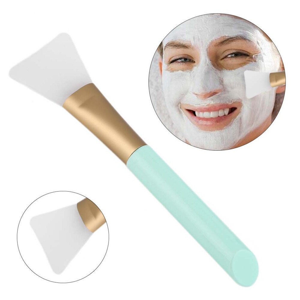 Professional Women DIY Facial Mask Brush Make up Skin Care Tools Silicone Face Beauty Makeup Brushes Yellow / Blue - ebowsos