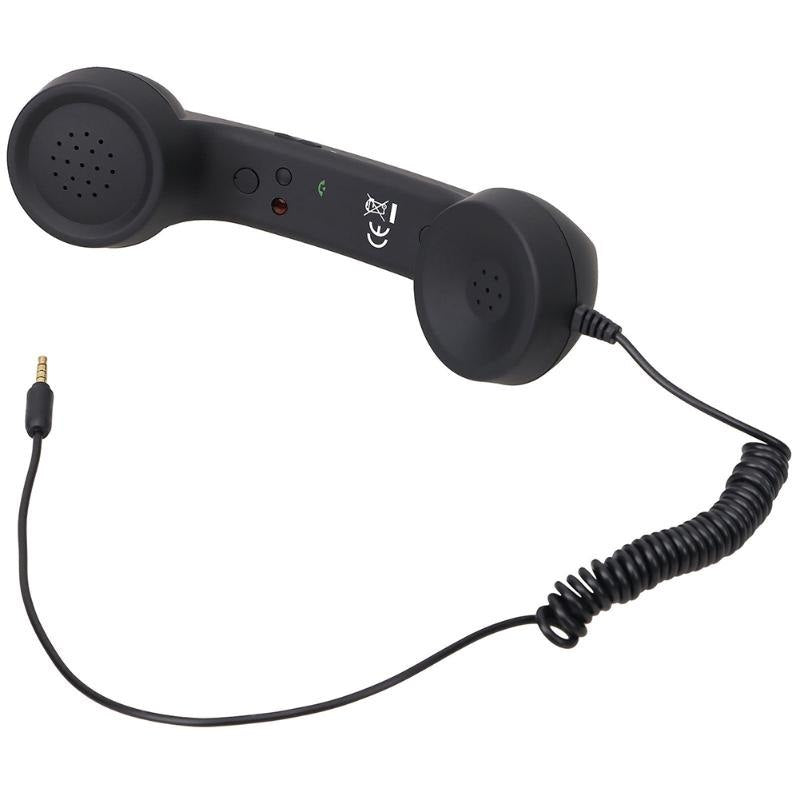 Promotion 3.5mm Retro Telephone Handset Radiation-proof adjustable tone Cell Phone Receiver Microphone Earphone for iPhone - ebowsos