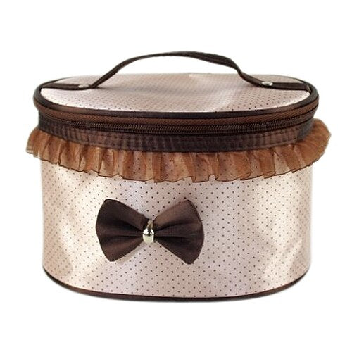 Promotions nylon makeup bag drums bow makeup handbags storage handbag cosmetic bag pouch portable travel tote - ebowsos