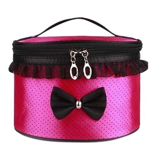 Promotions nylon makeup bag drums bow makeup handbags storage handbag cosmetic bag pouch portable travel tote - ebowsos