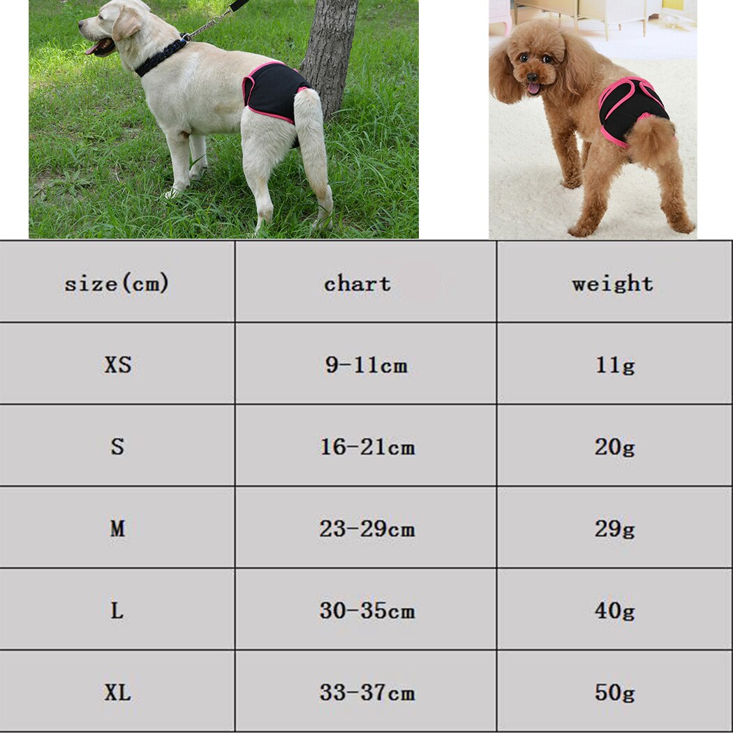Pure Cotton Dog Diaper Reusable Adjustable Pet Diaper Dog Sanitary Pantie For Female Dogs Pet Cleaning Supplies Dropshipping-ebowsos