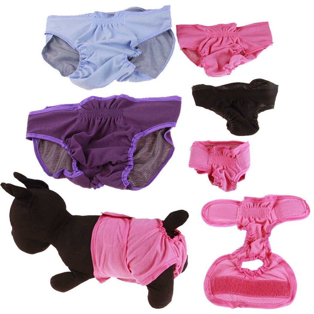 Pure Cotton Dog Diaper Reusable Adjustable Pet Diaper Dog Sanitary Pantie For Female Dogs Pet Cleaning Supplies Dropshipping-ebowsos