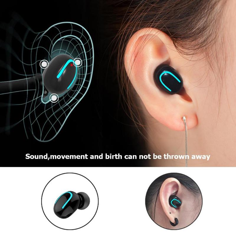 Q13 TWS Wireless Headphones Bluetooth Earphone Mini True Stereo In-ear Earbuds Headset with Mic for IOS Android Phone Promotion - ebowsos