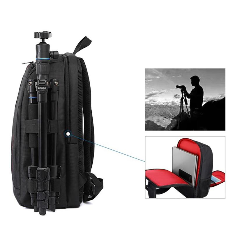 Quality Multi-functional Camera Video Bag Waterproof DSLR Camera Bags for Nikon Canon Camera Backpack for Photographer - ebowsos