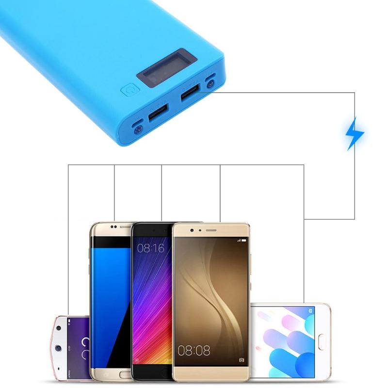 Quick Charge Power Bank Box Solderless 8x18650 Battery Dual USB Port LED Display Power Supply Power Bank Case for Smartphone MP3 - ebowsos