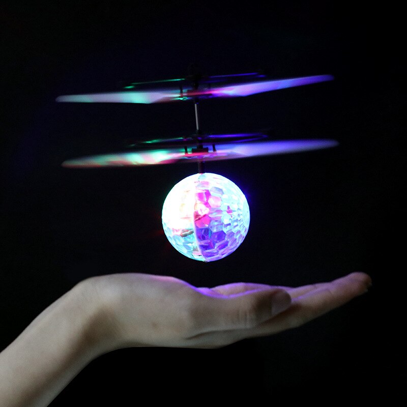 RC Flying Ball Luminous Kid's Flight Light Up Toy Ball Electronic Infrared Induction Aircraft Remote Control Mini Helicopter-ebowsos