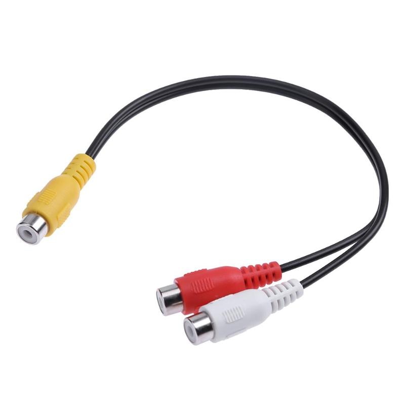 RCA Cable 1 Female to 2 Female Cable AV Audio Wire for Home Theater DVD TV Audio Cables - ebowsos