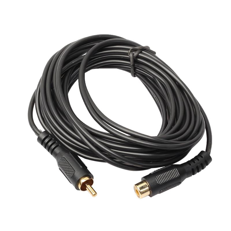 RCA Male to RCA Female M/F Audio Composite Extension Cable Single Phono Extension Cable Lead RCA Male to Female 1.8m/4.5m/7.6m - ebowsos
