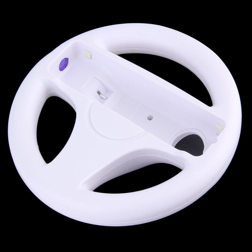 Racing Steering Wheel For Nintendo Wii Mario Racing Game Remote Controller For Wii Game Steering Wheel Toy White Color-ebowsos
