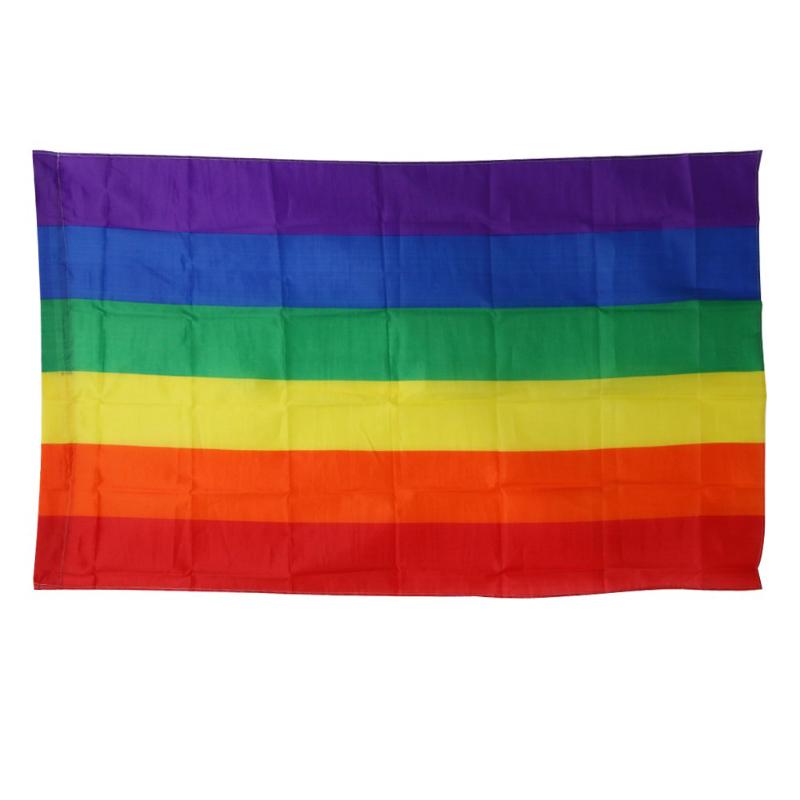 Rainbow Flags And Banners 3x5FT 90x150cm Lesbian Gay Pride LGBT Flag - ebowsos