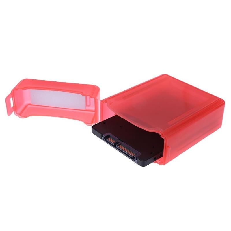 Red 2.5INCH PP HDD And SDD Enclosure Box Case PP HDD Storage Box For 7-9mm HDD SDD - ebowsos