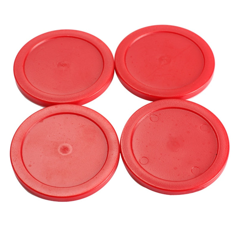 Red Air Hockey Pusher Classic Game Air Hockey 4Pcs Table Pucks And 4Pcs Felt Pusher Mallet Grip For Entertainment Table Game-ebowsos