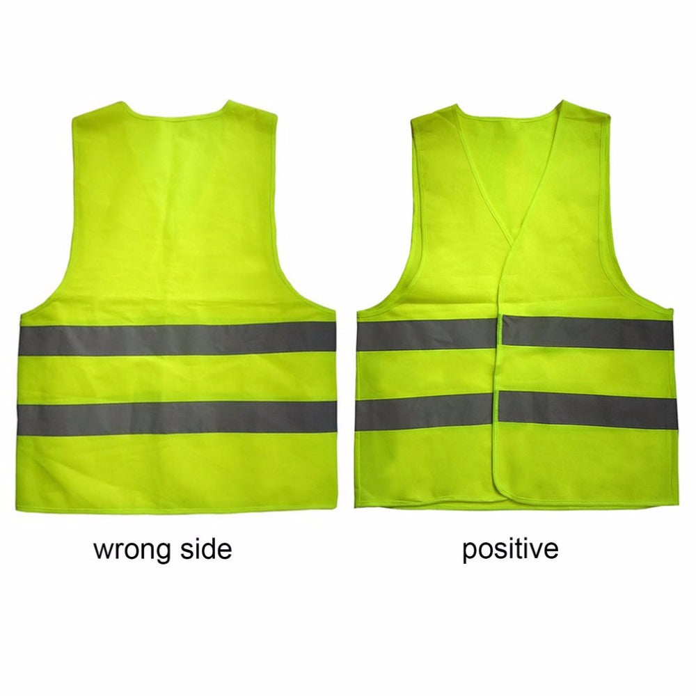 Reflective Fluorescent Vest Outdoor Safety Clothing Running Contest Vest Safe Light-Reflective Ventilate Vest Toiletry Kits - ebowsos