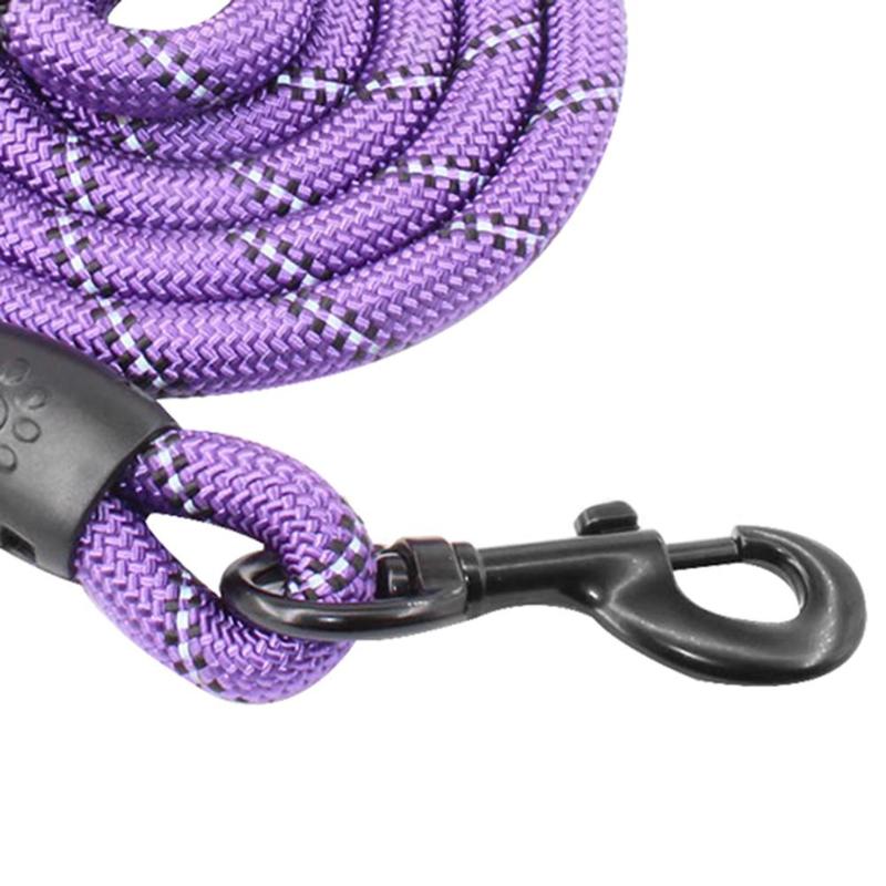 Reflective Pet Leash Nylon Rope Running Tracking Leash Long Lead for Large Dog Night Safety Reflections Running or Training - ebowsos