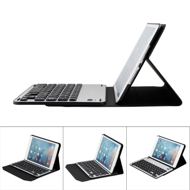 Removable Bluetooth Wireless Keyboard + Leather Case Cover + Magnetic Charging Cable Tablet Keyboard for iPad Mini 4 - ebowsos