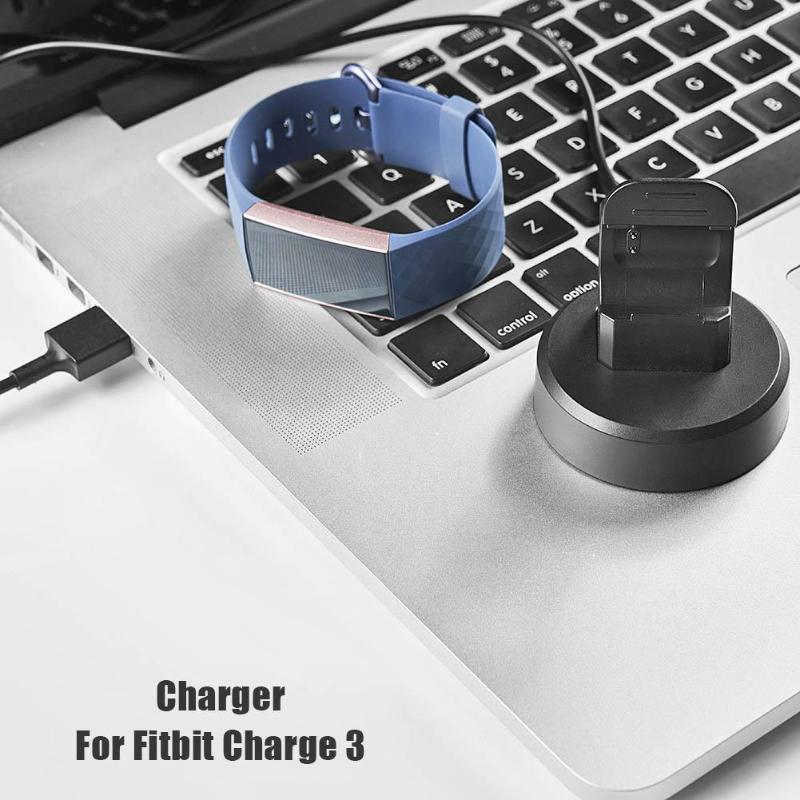 Replaceable 1m USB Charger Smart Bracelet Charging Cable Dock Ststion Cradle Adapter for Fitbit Charge 3 High Quality Cable Dock - ebowsos