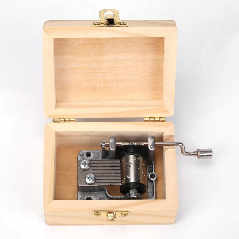 Retro Camera Shape Wooden Hand Cranked Music Box Home Crafts Children Gifts Comfortable Classic Songs High Quality Dropshipping - ebowsos