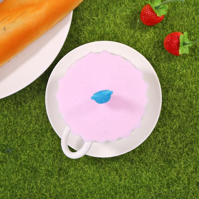 Reusable Silicone Cup Cover Cartoon Dustproof Originality Environmental Heat Resistant Sealed Wrap Cap Leakproof Cups Lid - ebowsos