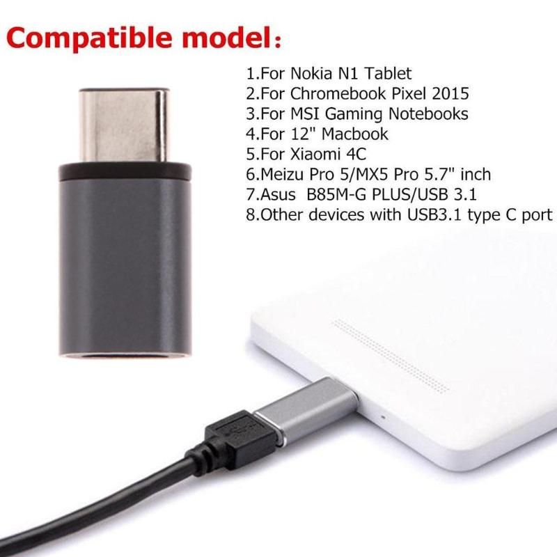 Reversible Design Hi-speed USB3.1 Type C Male to Micro USB Female Adapter Converter Connector For Tablet/ Mobile Phone FW1S - ebowsos