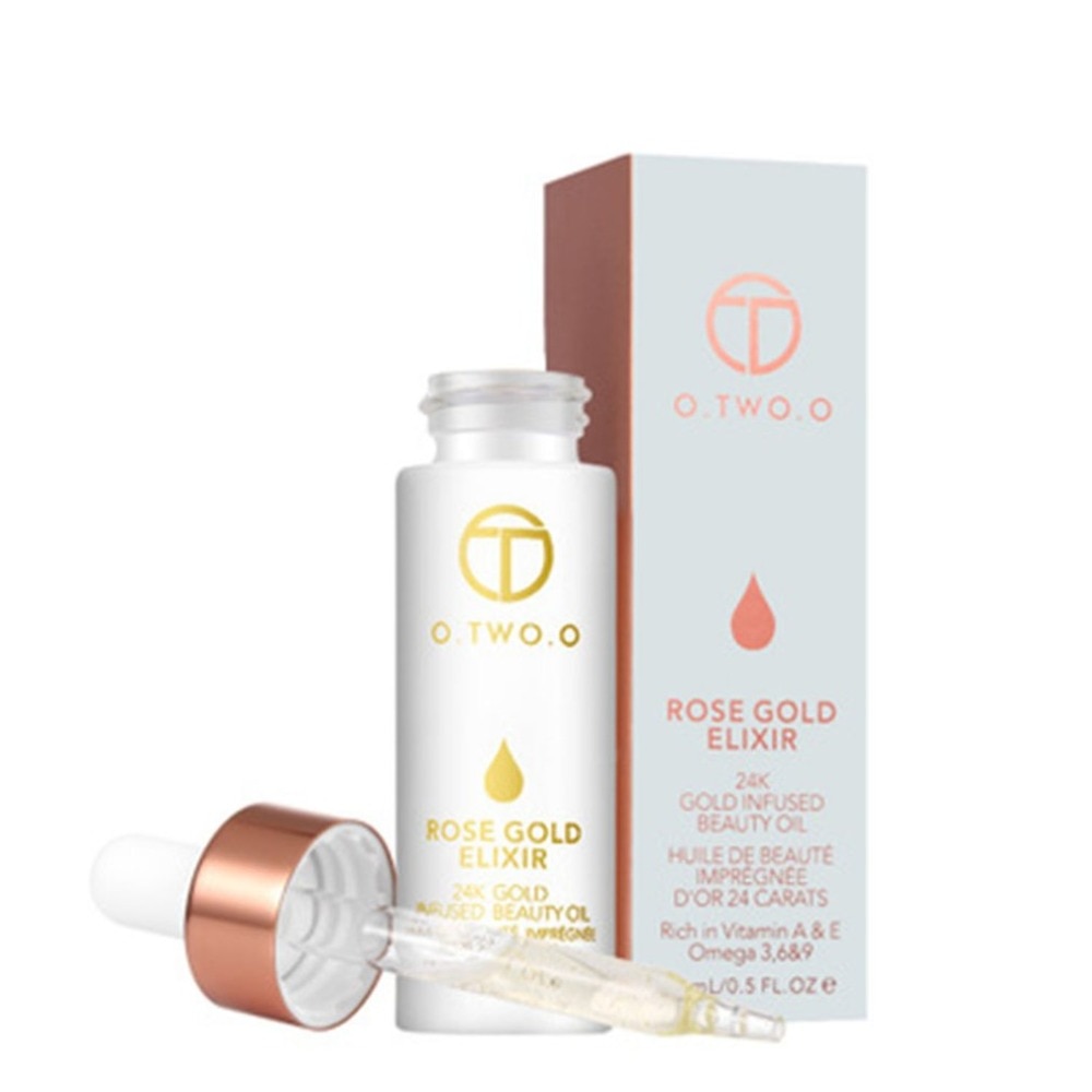Rose Gold Elixir Moisturizing Essence Oil Anti-aging Elixir Skin Make Up Oil For Face Essential Oil Before Primer Foundation - ebowsos