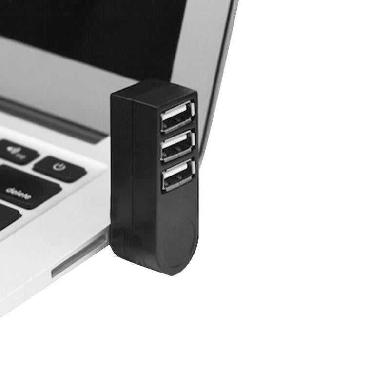 Rotatable 3 Ports USB 2.0 Hub Splitter Adapter for Laptop Notebook PC Computer High Quality Electronic Components New Arrival - ebowsos