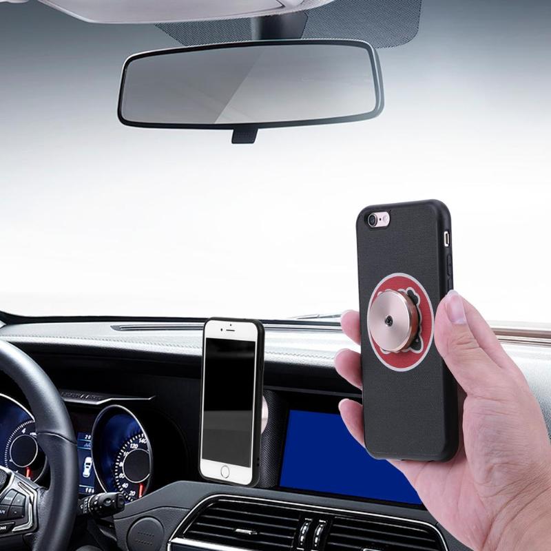 Rotatable Metal Magnetic Car Phone Holder Stand Car Interior Dashboard Sticker Mount Mobile Holder Pad for iPhone X/8/7/7plus - ebowsos