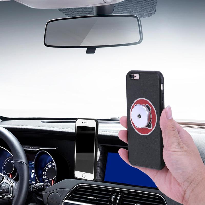Rotatable Metal Magnetic Car Phone Holder Stand Car Interior Dashboard Sticker Mount Mobile Holder Pad for iPhone X/8/7/7plus - ebowsos