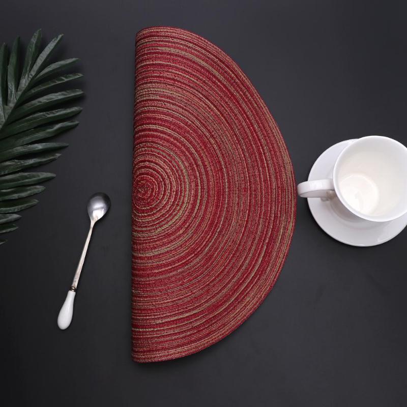 Round Heat Insulation Anti Slip Bowl Placemat Table Mat Plate Dish Coaster - ebowsos