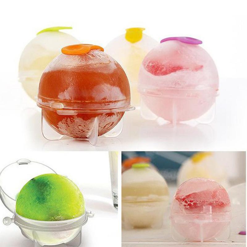 Round Ice Balls Maker Tray Food Grade Silicone Ice Cube Mould For Large Sphere Molds Kitchen Accessories - ebowsos
