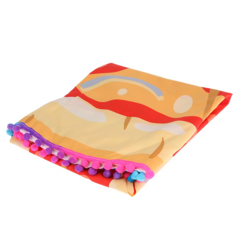 Roundness Print Pizza Summer Beach Towels Yoga Mat 2193 - ebowsos