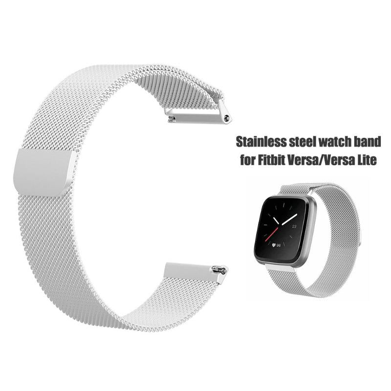 S/L Size Watch Band Replacement Magnetic Milanese Loop Stainless Steel Bracelet Strap for Fitbit Versa/Versa Lite Wrist bands - ebowsos