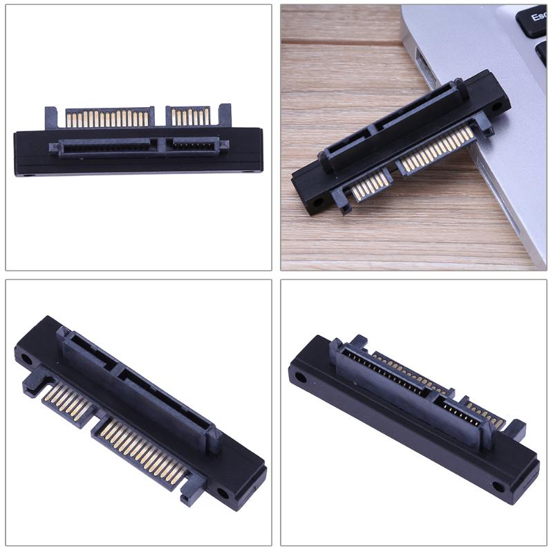 SATA Extender Adapter Hard Disk Interface Adapter 90 Degree Angle SATA  22Pin(7+15) Male to 22Pin(7+15) Female Extender Adapter - ebowsos