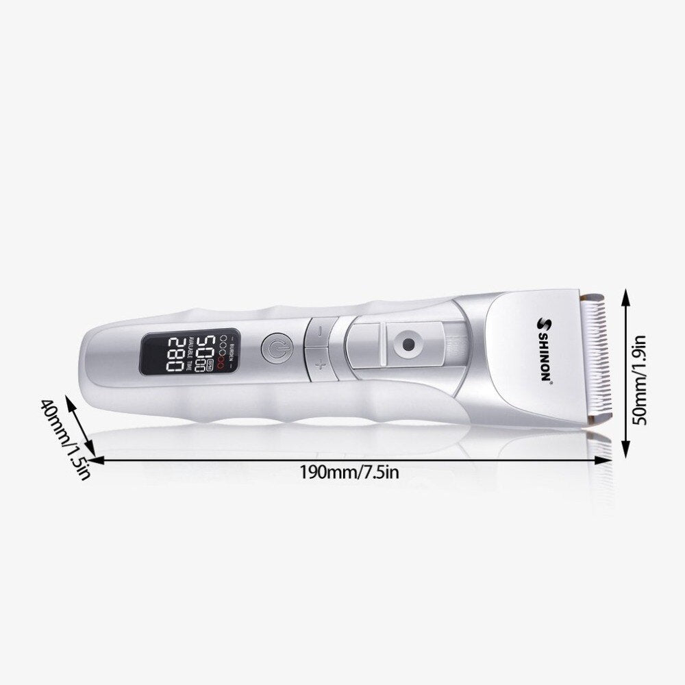 SH-1880 Electric Hair Clipper Rechargeable LED Display Adjustable Speed Hair Cutter Trimmer Professional Barber Haircut Tool - ebowsos