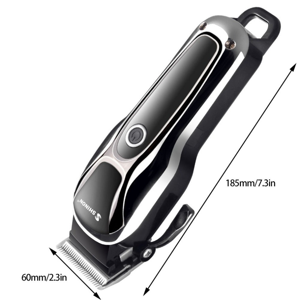 SH-1896 Electric Hair Clipper Low Noise Rechargeable LCD Display Hair Cutter Trimmer Professional Barber Haircut Tool - ebowsos
