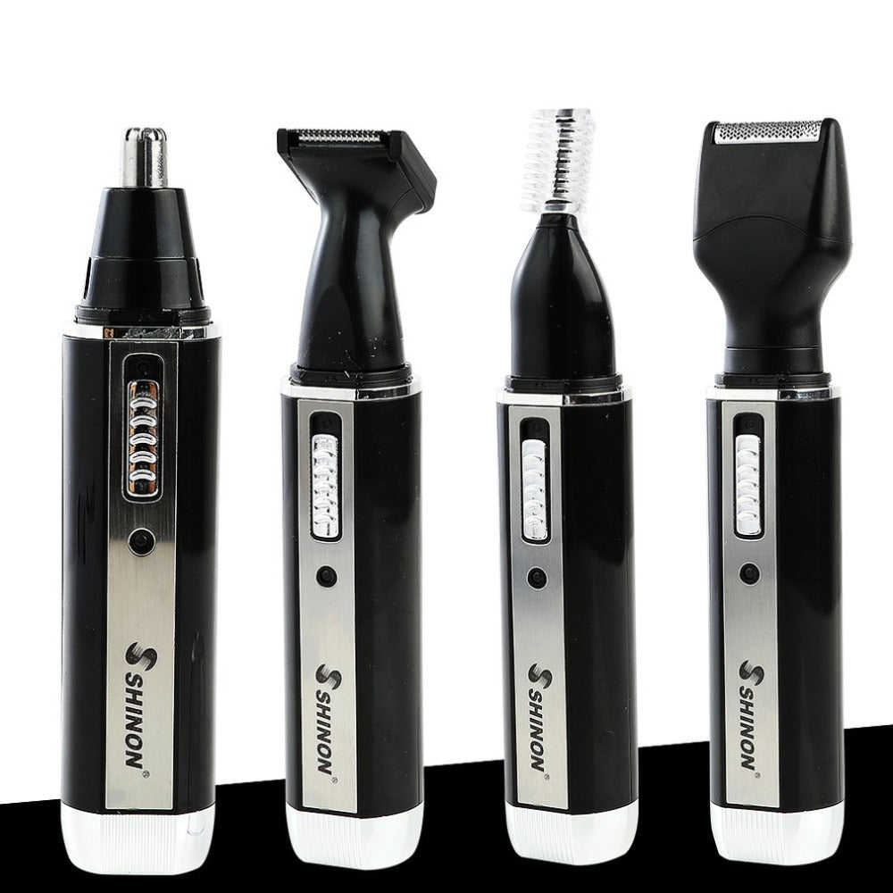 SH-2051 Multifunction 4 In 1 Electric Men Ear Nose Trimmer Rechargeable Portable Hair Clipper Shaver Beard Eyebrow Trimmer - ebowsos